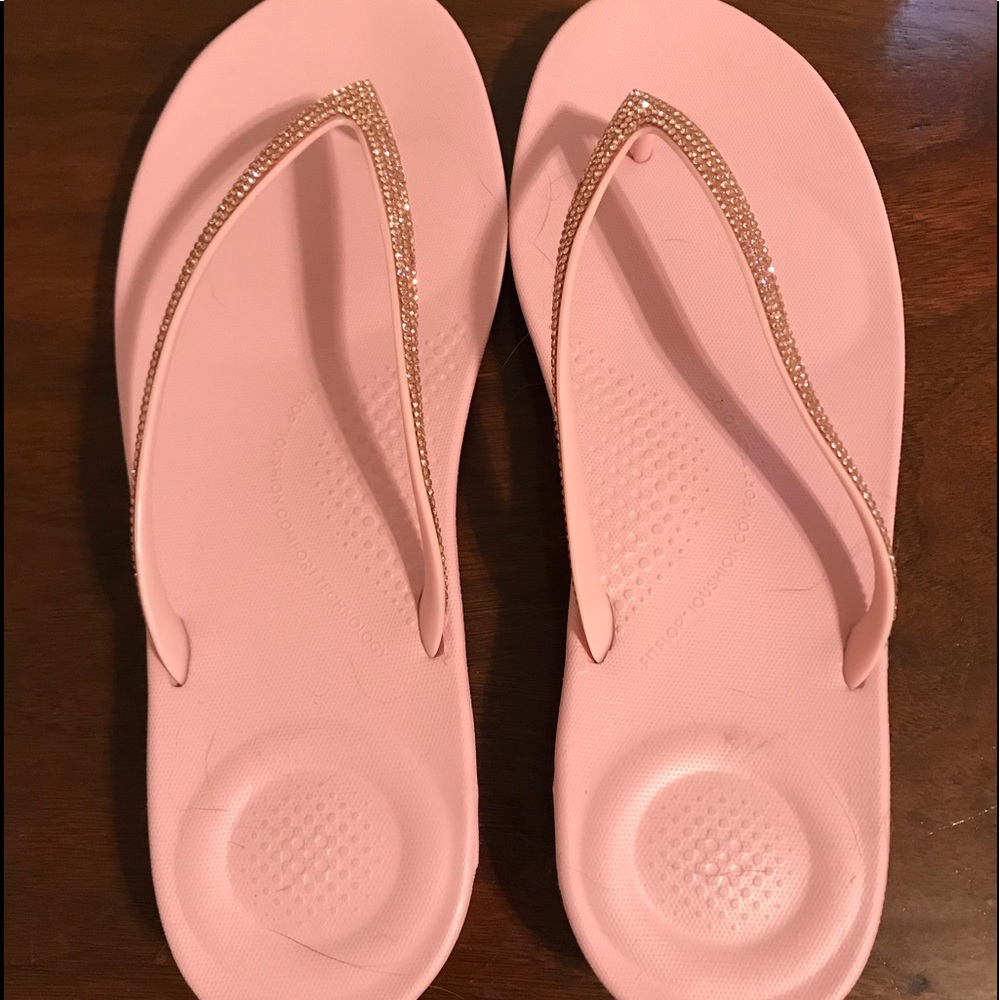 FitFlop iQushion Splash Crystal Flip Flop